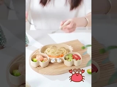 Bacteria Resistant Childrens Plate And Bowl Pink White Flower For Dinner